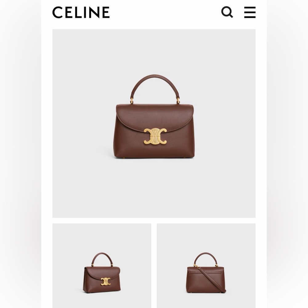 Celine Teen Nino in Grained Calfskin Chestnut